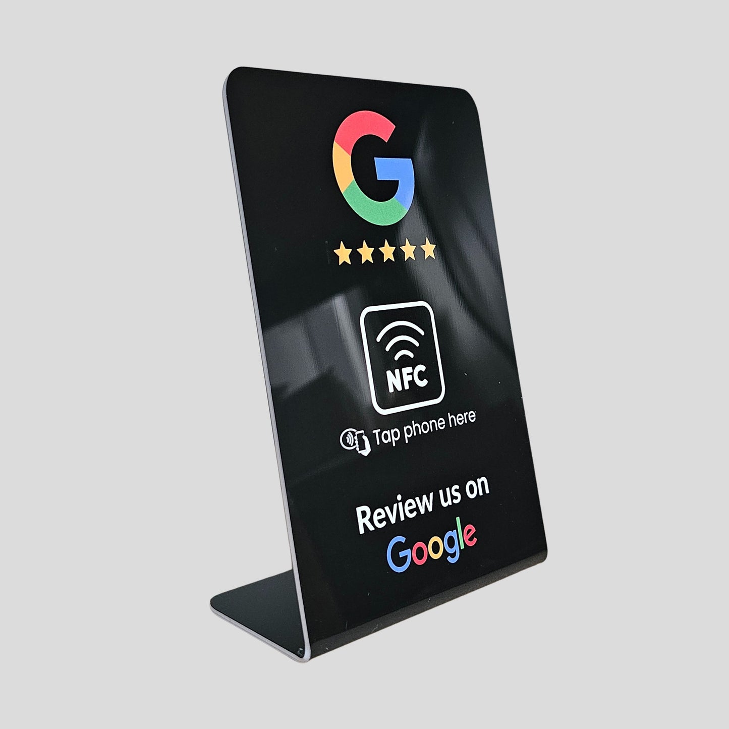 Black NFC Google Review Stand