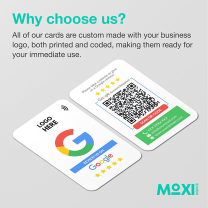 NFC Google Review Card - Single or Double Sided