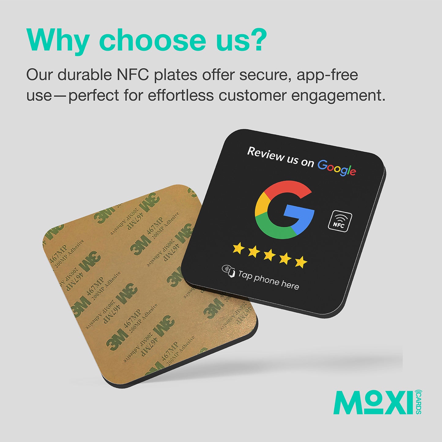 Black NFC Google Review Plate