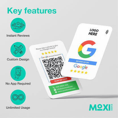 NFC Google Review Card - Single or Double Sided