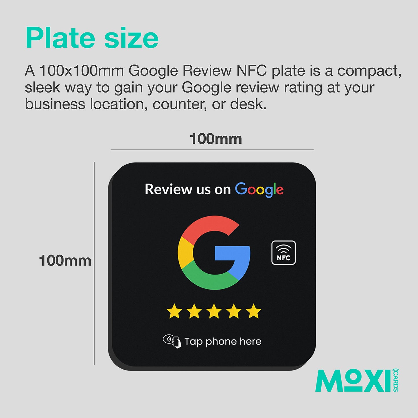 Black NFC Google Review Plate