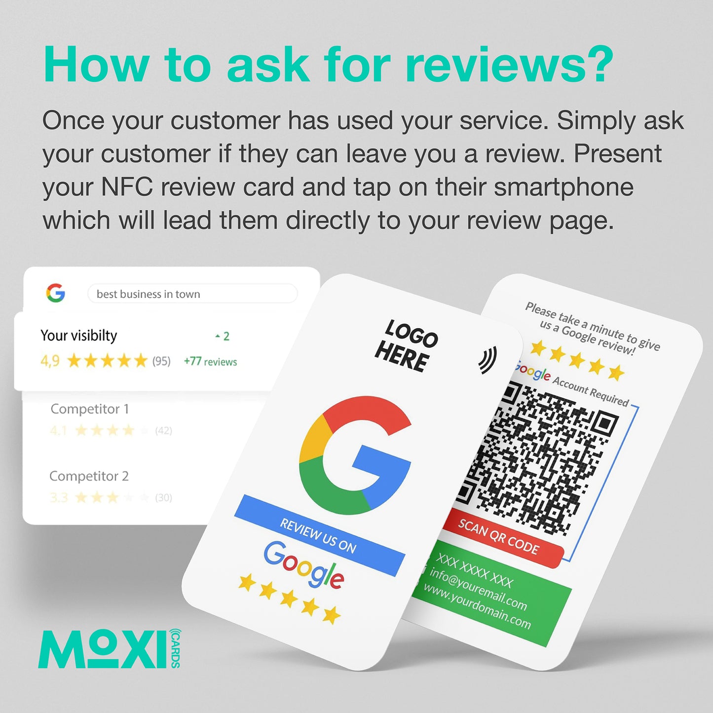 NFC Google Review Card - Single or Double Sided