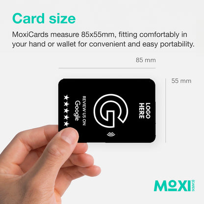 NFC Google Review Card - Single or Double Sided - Black