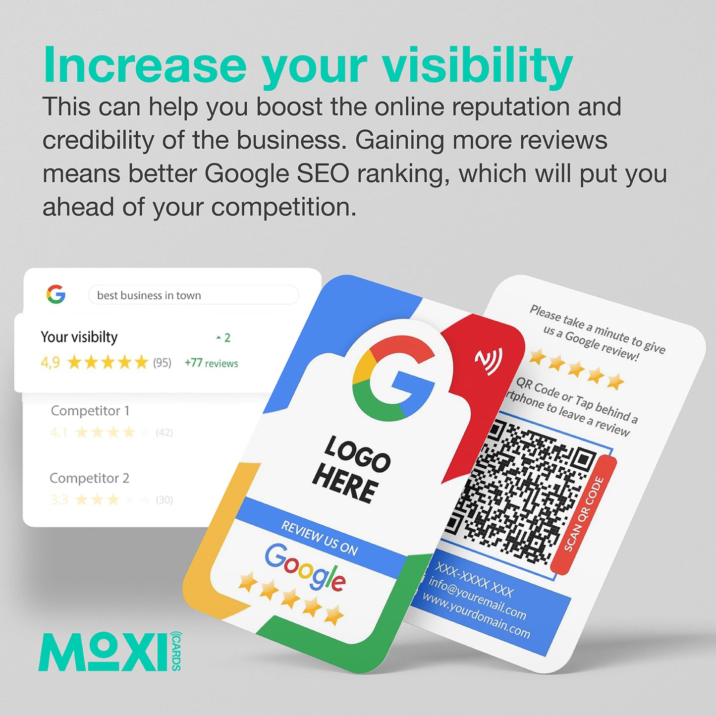 NFC Google Review Card - Single or Double Sided