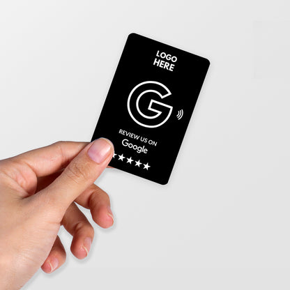 NFC Google Review Card - Single or Double Sided - Black