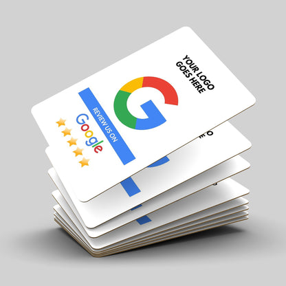 QR Code Google Review Paper Card - White Double Sided